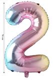 Folyo Balon 2 Rakamı Helyum Balon 76 cm