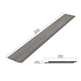 Interbuild Acacia Shiplap 1219 x 152 x 10 mm, 5'li paket, Alaca Gri