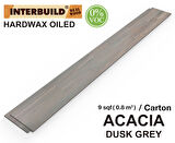 Interbuild Acacia Shiplap 1219 x 152 x 10 mm, 5'li paket, Alaca Gri