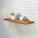 Interbuild Akasya Yüzer Raf 900x250x38mm, Canlı kenarlı parmak eklemli, Altın Tik