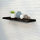 Interbuild Akasya Yüzer Raf 900x250x38mm, Canlı kenarlı parmak eklemli, Espresso