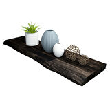 Interbuild Akasya Yüzer Raf 900x250x38mm, Canlı kenarlı parmak eklemli, Espresso