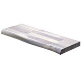 Interbuild Akasya Yüzer Raf 700x250x38mm, Canlı kenarlı parmak eklemli, Organik Beyaz