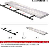 Interbuild Akasya Yüzer Raf 1200x250x38mm, Canlı kenarlı parmak eklemli, Organik Beyaz