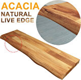 Interbuild Akasya Yüzer Raf 1200x250x38mm, Canlı kenarlı parmak eklemli, Alaca Gri