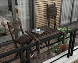 Interbuild Sofia Bar Sandalye Bahçe de/Balkon da/Teras da Arkalıklı ve Katlanabilir 2 Adet / Paket Renk:Espresso