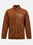 Kahve Erkek Dik Yaka Polar Sweatshırt G79711050_M Pile Zip Jacket