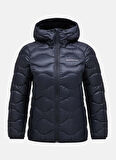 Siyah Kadın Kapüşon Yaka Mont G79620020_W Helium Down Hood