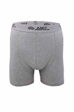 Kısa Paça Likralı Erkek Boxer Gri - 1115A