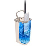 Omnisoft FLR F400 Eko Sihirli Tablet Mop Temizlik Seti Krem
