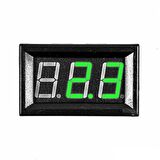 0.56 inç 3.5-30V 2 Kablolu DC Yeşil Voltmetre