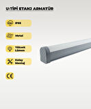 72W U Tipi Etanj Armatür 6500K Beyaz Işık - IP65