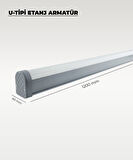 72W U Tipi Etanj Armatür 6500K Beyaz Işık - IP65