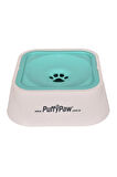 Puffy Paw Yeni Nesil Kedi & Köpekler için Sıçramaya Karşı Korunan Su Kabı Yeşil