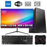 Xaser Xsr1006 i5 7400 32GB Ram 512GB SSD 23.8" Monitör Masaüstü Ofis Bilgisayarı