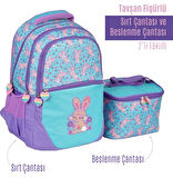 Relaxion 1350 Yeşil Tavşanlı Beslenmeli İlkokul Çantası