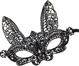 Siyah Renk Dantel Kesim Dantel İşlemeli Balo Parti Maskesi 7 No