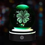 USB'li Yonca Tasarımlı Dönen Cam Küre