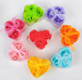 Kalp Kutulu Gül Şeklinde Sabun - Mini