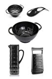 Akrilik Siyah 5 Parça Sürahi & Rende & Süzgeç & Mini Süzgeç & Kaşıklık & Mutfak Çeyiz Seti