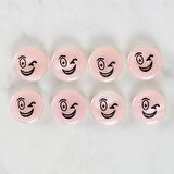 Loren Crafts 8'li Gülen Yüz Düğme - 1024