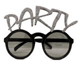 Gümüş Simli Party Yazılı Parti Gözlüğü Show