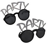 Gümüş Simli Party Yazılı Parti Gözlüğü Show