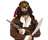 Kahve Şapkalı Pipolu Jack Sparrow Gözlüğü