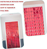 Ekstra Metalize Kırmızı Disko Kapı Perdesi