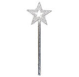 Yıldız Model Peri Asası Melek Asası Prenses Asası Metalize Gümüş Renk