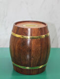 Pirinç Ahşap Fıçı Kumbara 1996