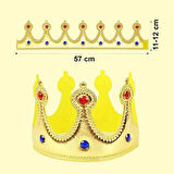 Altın Renk Eva Malzemeden İmal Çocuk Kral Tacı 57 Cm
