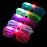 Led Işıklı Renkli Panjur Gözlük 12 Adet
