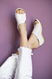 Muya Perla 31148-019 Anatomik Taban Kadın Terlik Beyaz 36-40 