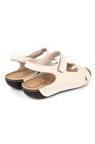 Muya Flores 32240-002 Anatomik Taban Kadın Sandalet Bej 36-40 