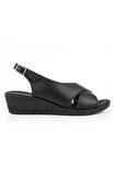Muya Vienza 31028-001 Anatomik Taban Kadın Sandalet Siyah 36-40 