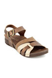 Muya Rhoas 33218-187 Anatomik Taban Kadın Sandalet Bronz 36-40 