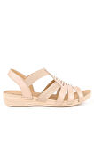 Muya Amanda 31143-045 Anatomik Taban Kadın Sandalet Krem 36-40 