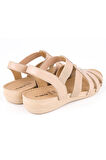 Muya Amanda 31143-045 Anatomik Taban Kadın Sandalet Krem 36-40 