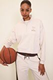 DeFactoFit NBA Chicago Bulls Yarım Fermuarlı Sweatshirt D6123AX25SPER218