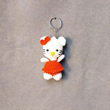Uretti - Sibel 2453 - 9599 El Örgüsü Amigurumi Hello Kitty Anahtarlık