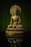 Özel Tasarım Sidarta Gothama -Buda- Buddha Altın Heykel Biblo
