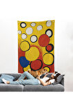 Alexander Calder - Sarı ve Kırmızı Küreler Duvar Örtüsü - Orbs on Yellow and Red-7367