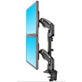 North Bayou Nb H180 Mnt05 17-27" Lcd Led Çift Monitör Tutucu Amortisörlü Monitör Standı