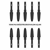Veikk A50, A15 ve A15 Pro Grafik Tablet Kalemi için 10 Adet Uç