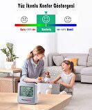 ThermoPro TP357 Bluetooth Limit Aşım Uyarılı İç Mekan Dijital Isı ve Nem Ölçer Termometre