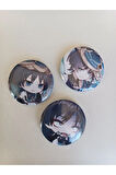 Genshin Impact Scaramouche Wanderer Anime Buton Rozet 37mm 3 adet