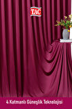 Taç 4 Katmanlı Bordo Güneşlik Perde - Toz Önleyici, Ses Yalıtımı, Sıcak ve Soğuk Yalıtımı