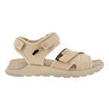 Ecco Bej Kadın Deri Sneaker EXOWRAP W Limestone