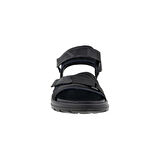 Ecco Nubuk Siyah Erkek Sandalet EXOWRAP M BlackBlack Oil N. Sandal